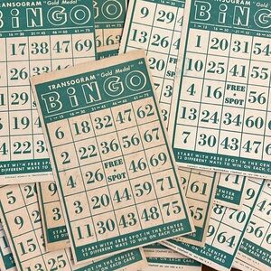 Packs of 9 vintage BINGO cards